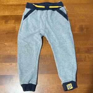 Athletic Youth Sweatpants with Contrast Black and Yellow Trim